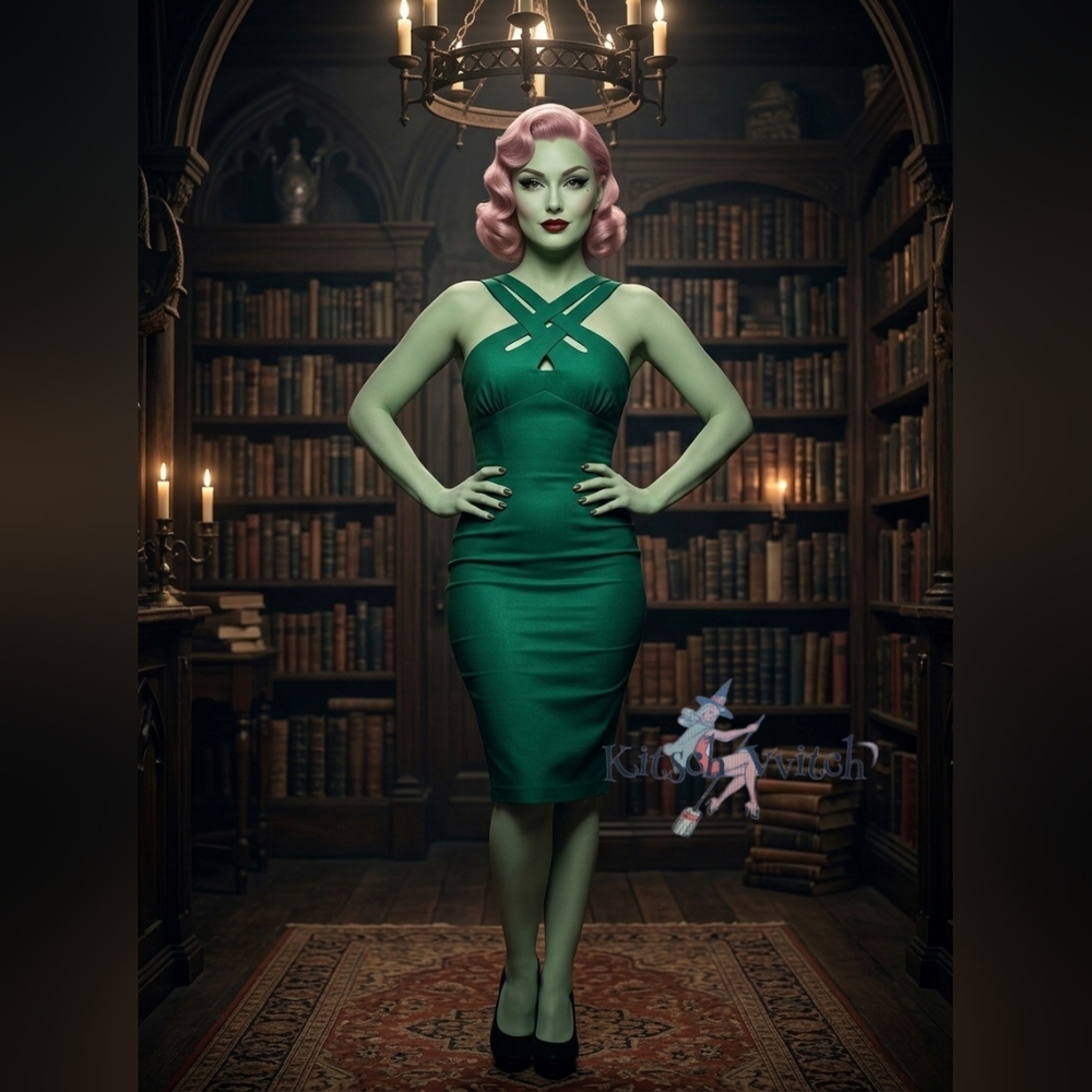 💎Art Deco "Lillian" Vintage Insp. Wiggle Dress x Voodoo Vixen - M